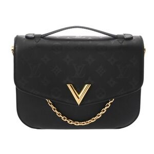 Louis Vuitton Very Messenger Noir Black Leather Handbag